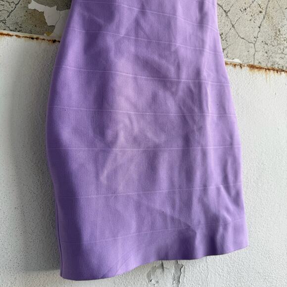 Lavender Faux Fur Trim Strapless Mini Dress Y2K Party Glam Saints Secrets XS - Picture 3 of 8